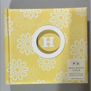Yellow Floral Book-Bound Photo Album